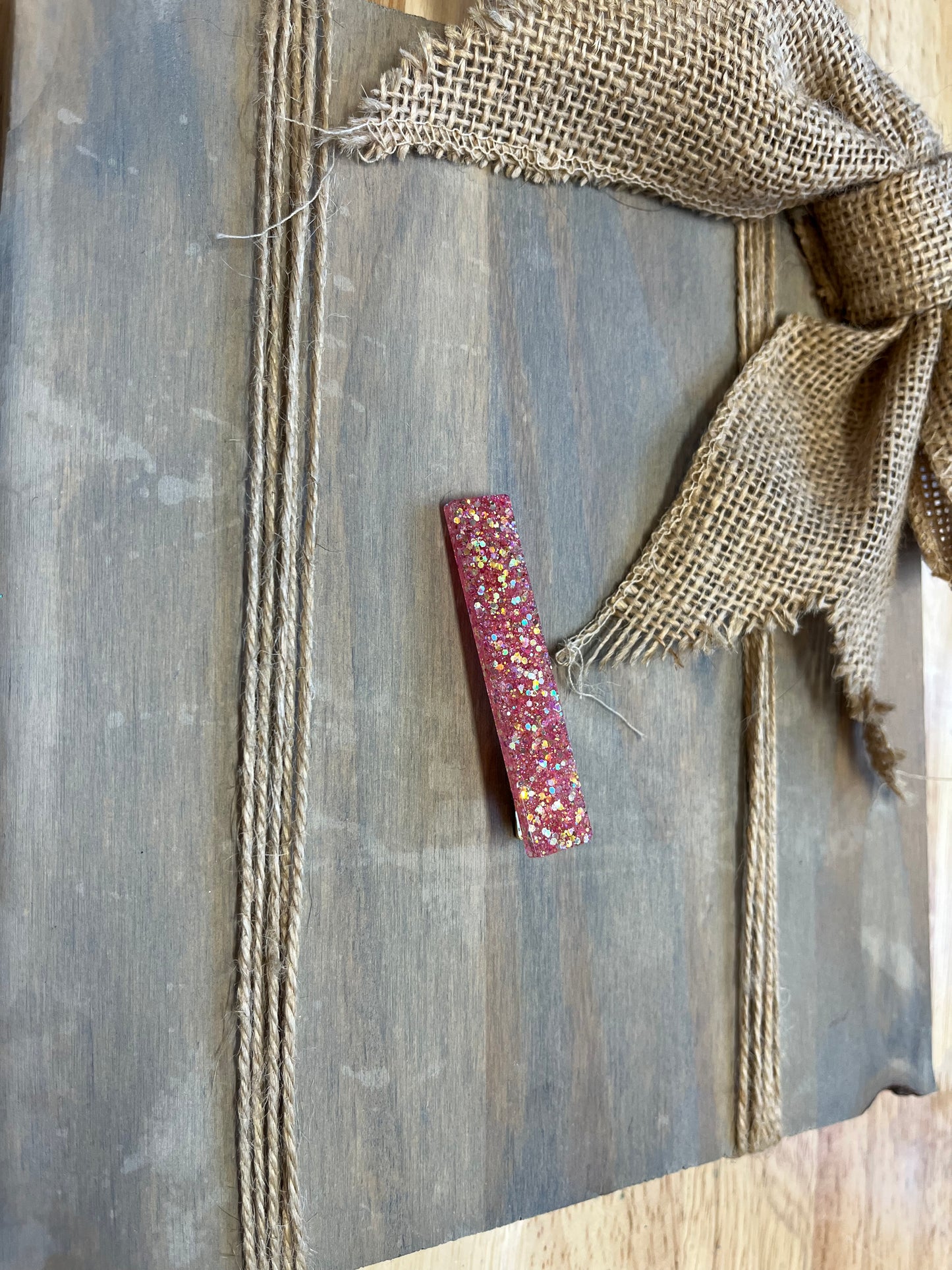 Small Pink multicolor hair clip