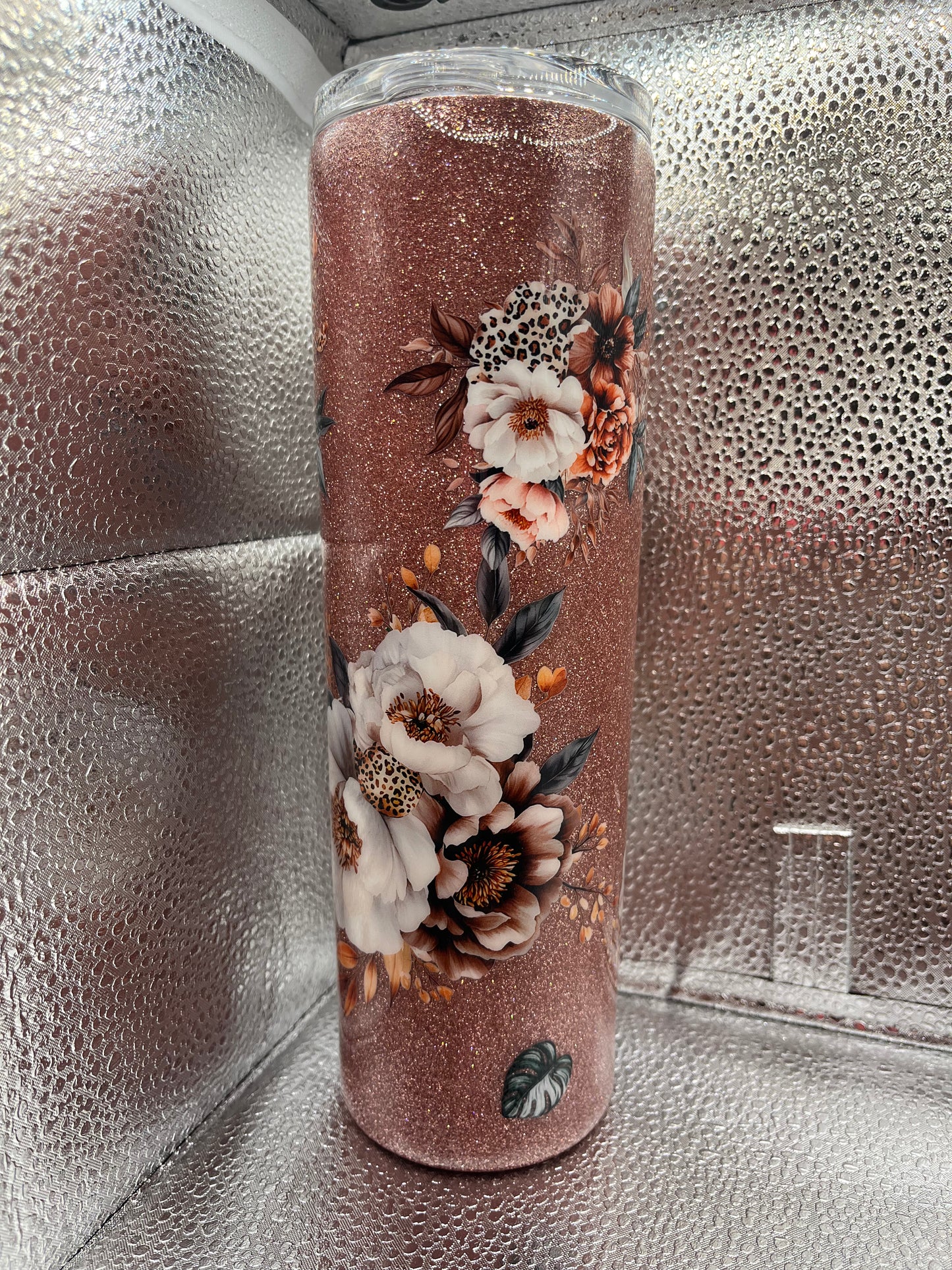 Punchy Pink Floral 30 oz Tapered Stainless Steel Tumbler