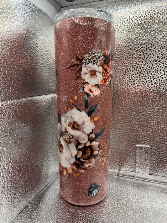 Punchy Pink Floral 30 oz Tapered Stainless Steel Tumbler