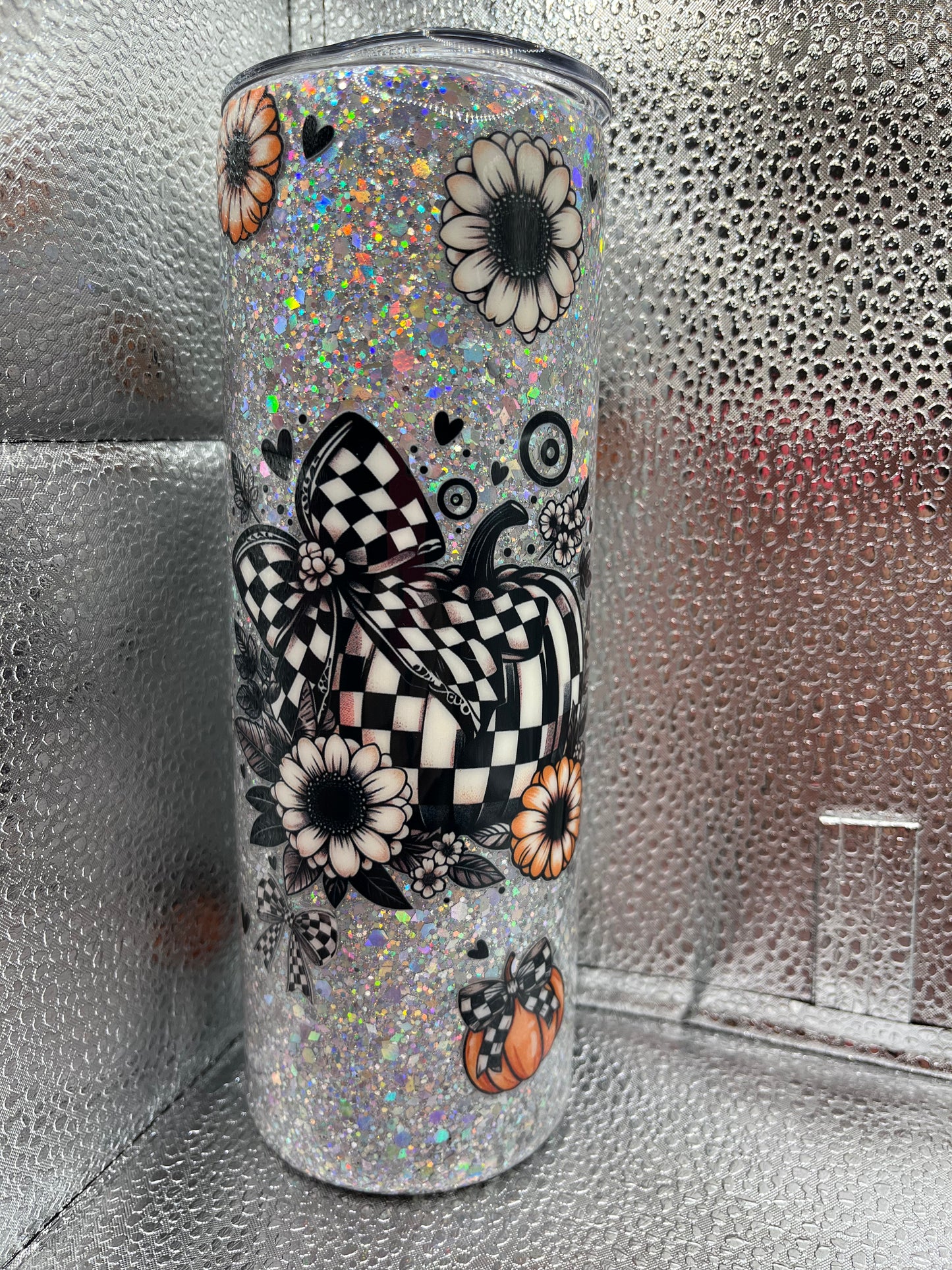 Checker Punk Pumpkin 20 oz Stainless Steel Tumbler