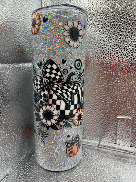 Checker Punk Pumpkin 20 oz Stainless Steel Tumbler