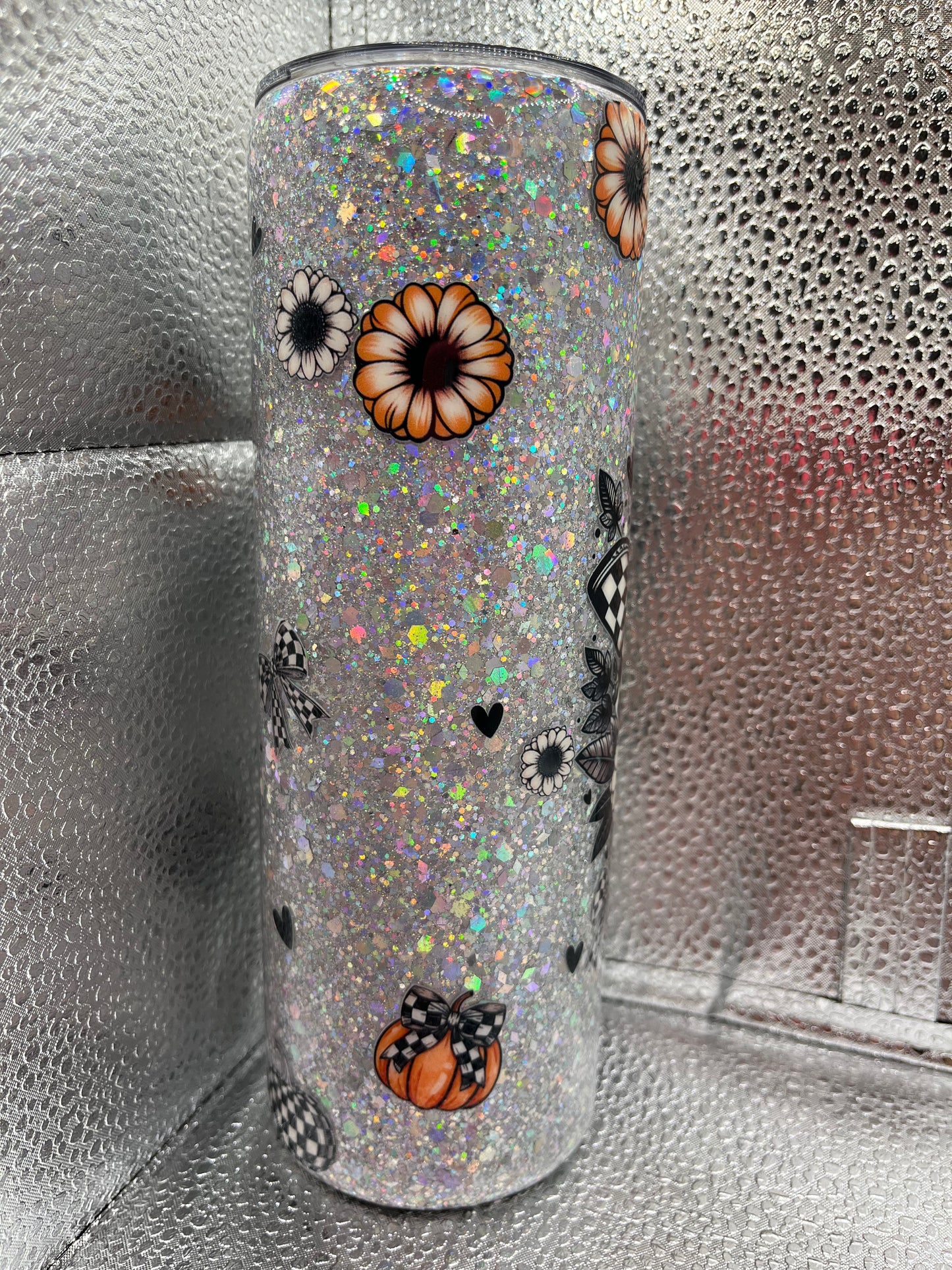 Checker Punk Pumpkin 20 oz Stainless Steel Tumbler