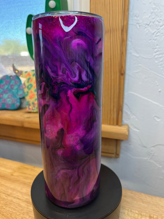 20 oz Pink, Purple and Copper Ink Drop