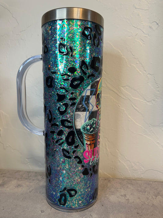 20 oz Surviving The Day Snow Globe Tumbler with Stainless Steel Interior