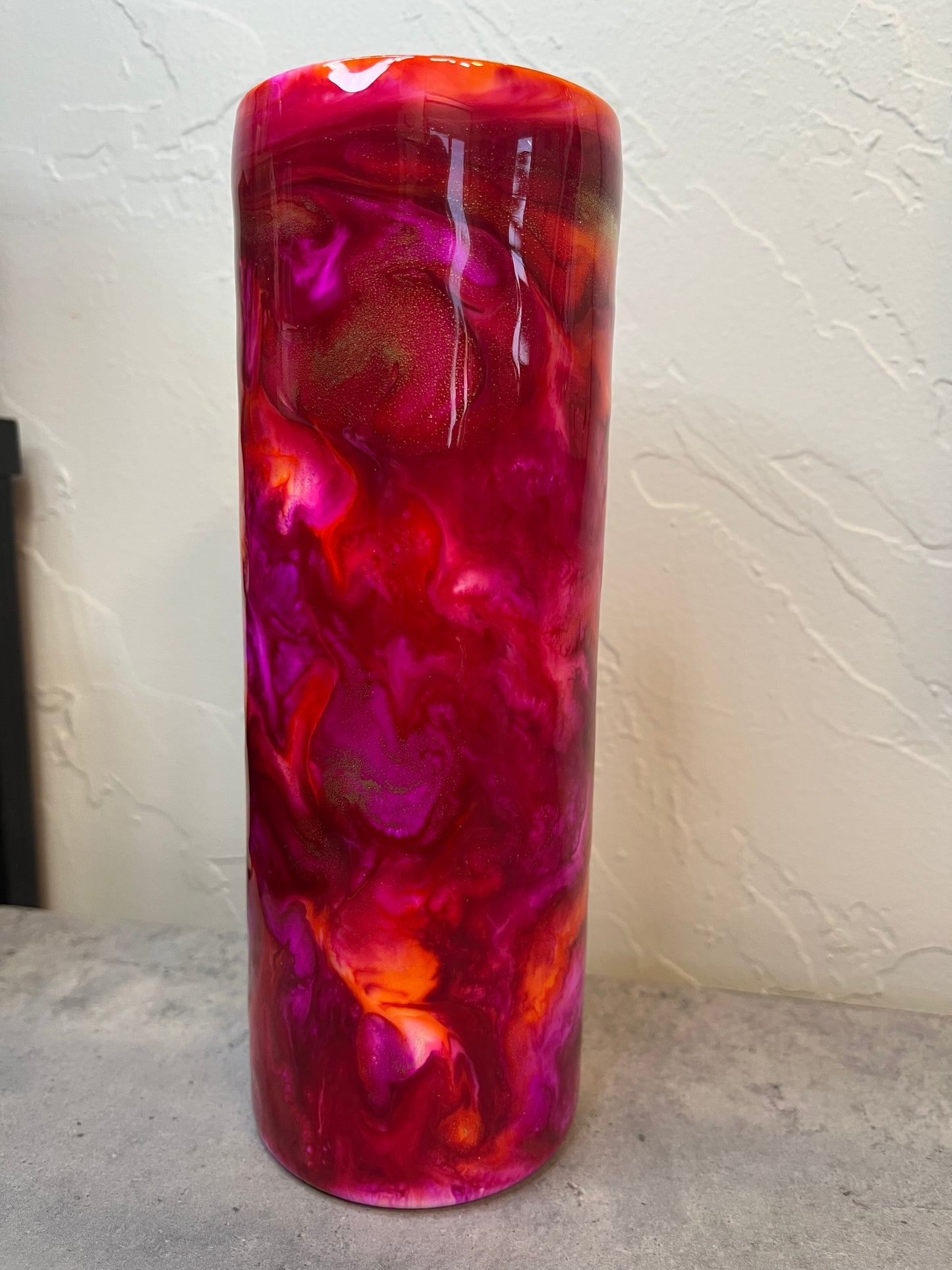 20 oz Pink & Orange Ink Swirl