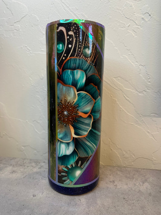 20 oz Dark Dreams Floral Tumbler