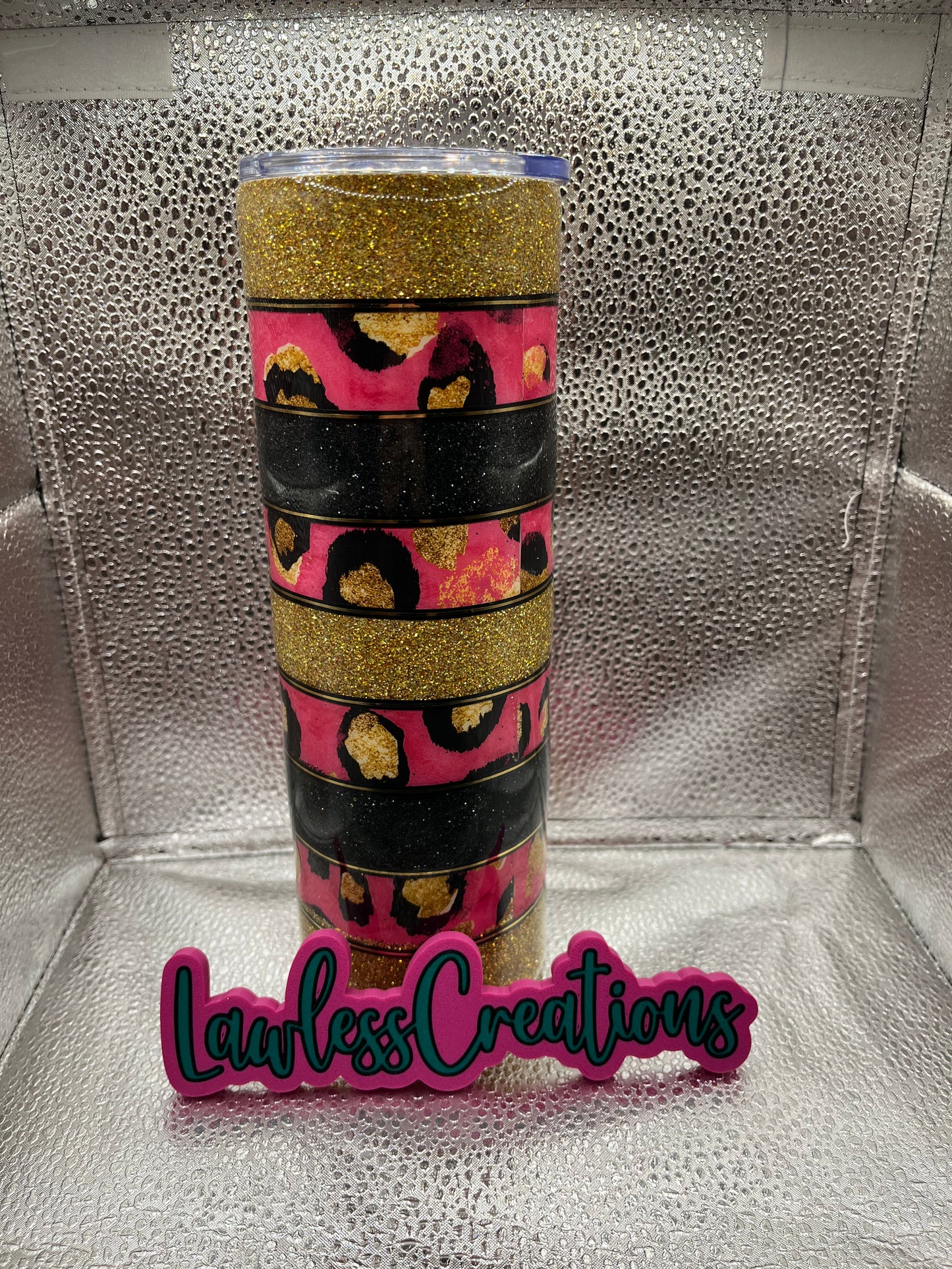 Leopard Lines 30 oz Skinny Tumbler