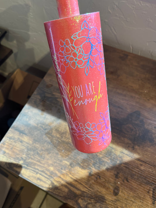 Coral Glitter Burnish Base - You Are Enough 20oz