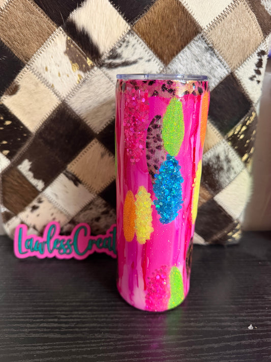Pink Tie Dye Mashup 20 Oz Skinny Tumbler