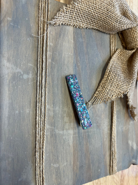Teal and pink hair clip