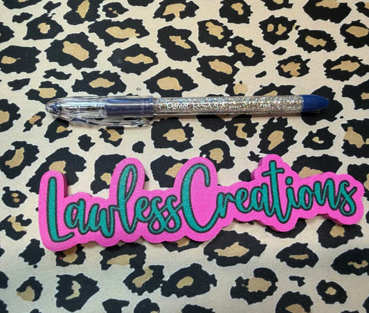 Navy Blue RSVP glitter pen