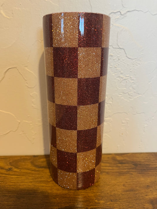 Fall Checker Print 20 oz Tumbler