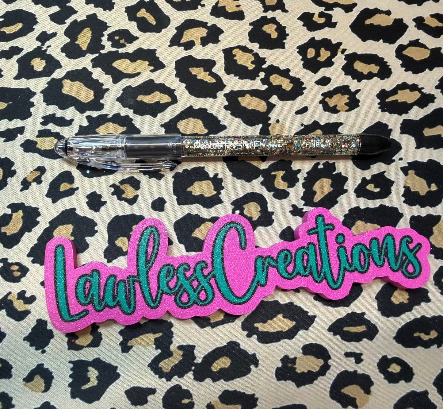 Black RSVP glitter pen