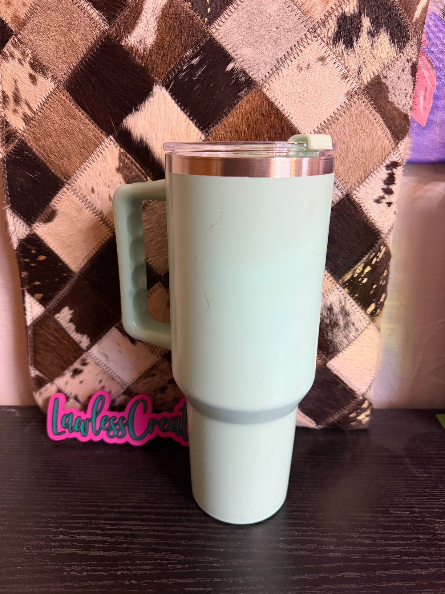 40 oz Mint Teal Tumbler