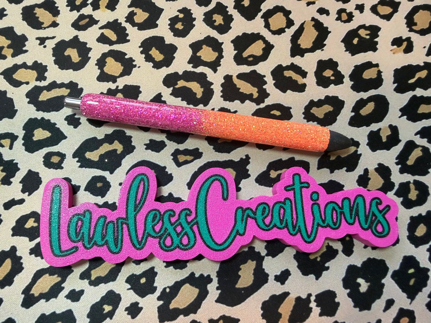 Pink & Orange Ombré Ink Joy Glitter Pen