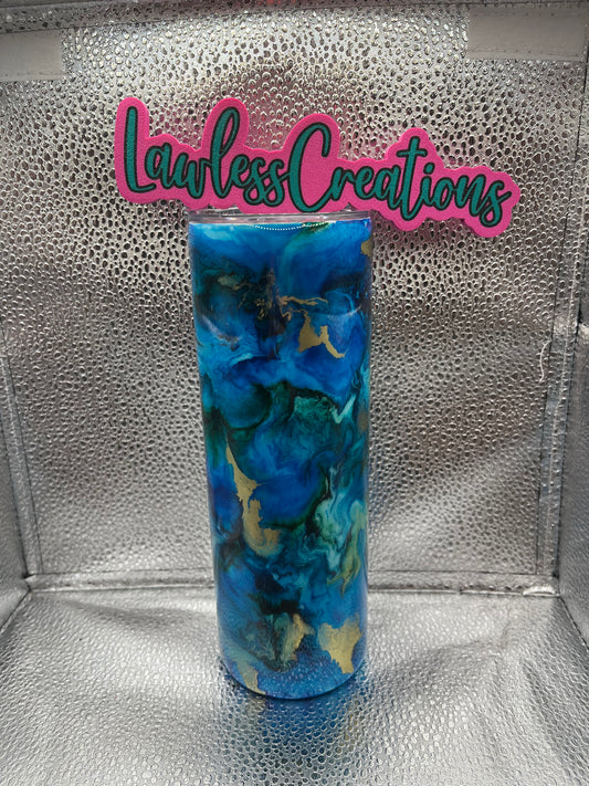 Blue Waves 20 Oz Skinny Tumbler
