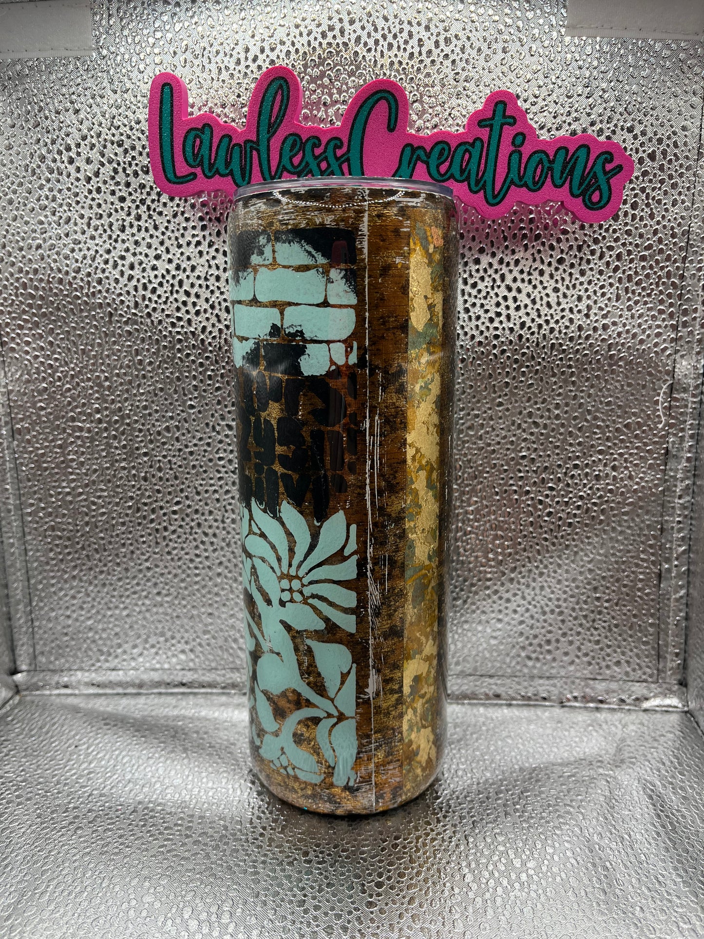 Textured Love Letters 20 oz Skinny Tumbler