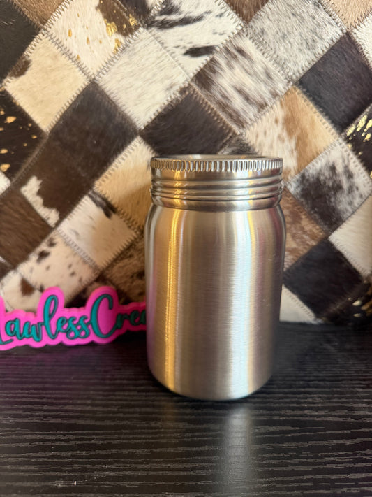 12 oz Mason Jar Rhinestone Lid