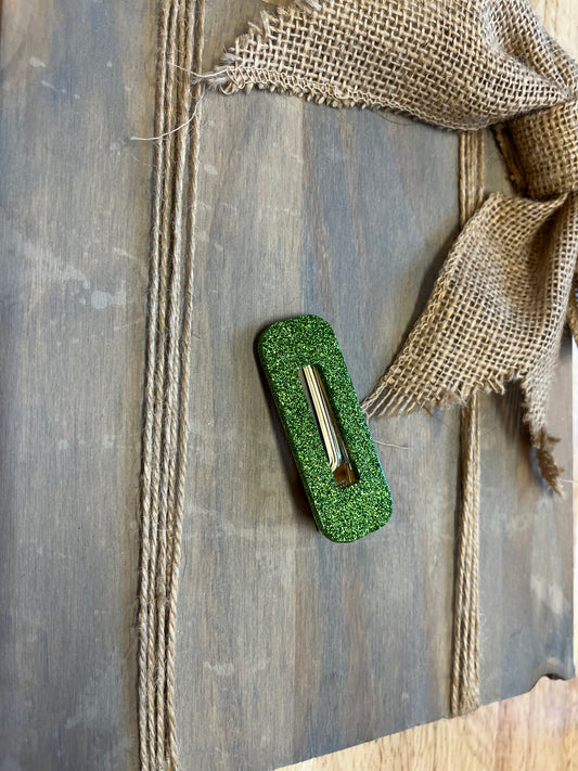 Small Green Hair clip