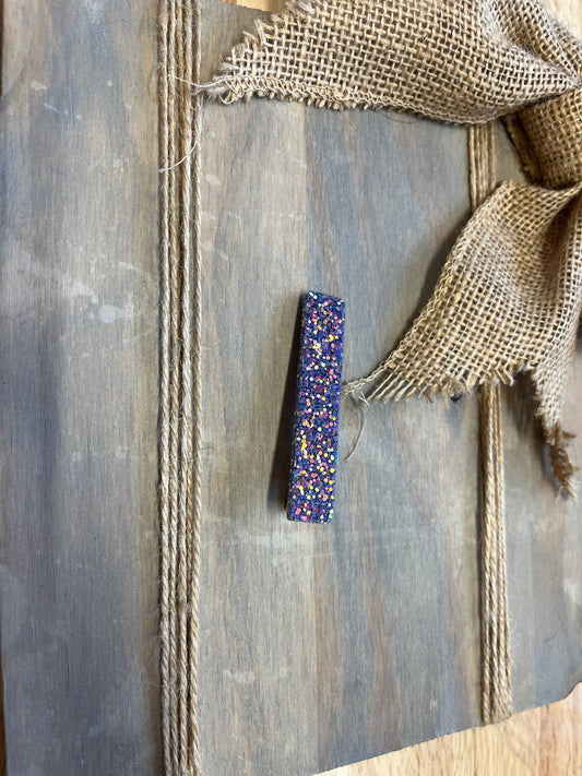 Purple multicolor hair clip