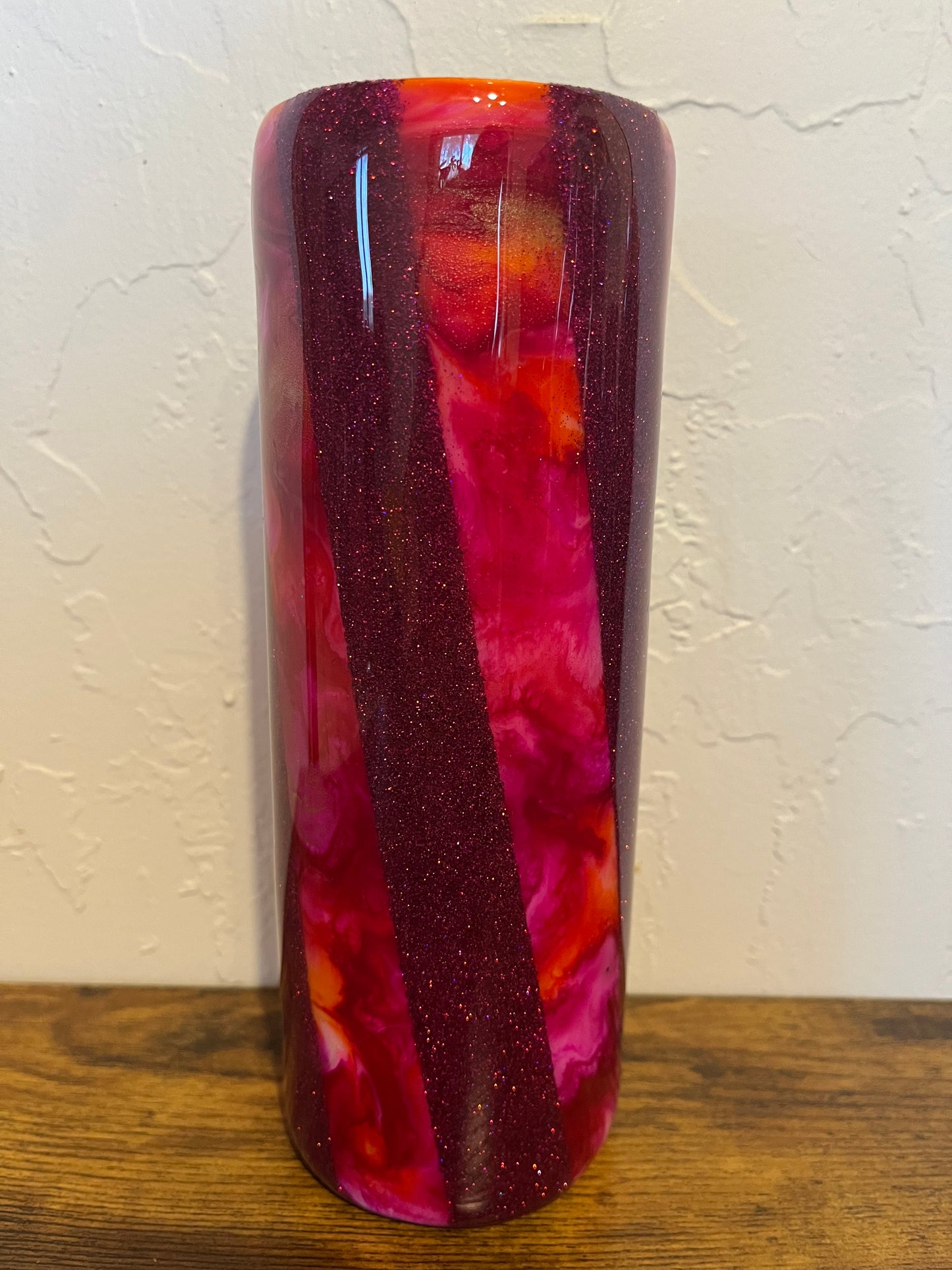 20 oz Pink & Orange Ink Swirl