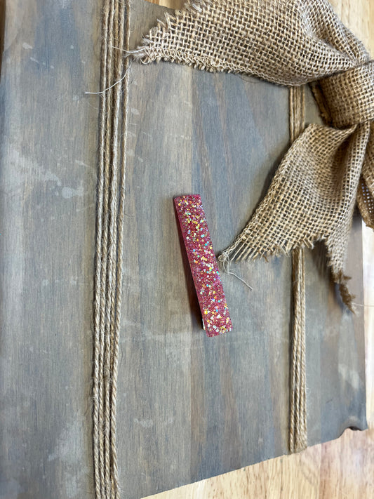 Small Pink multicolor hair clip