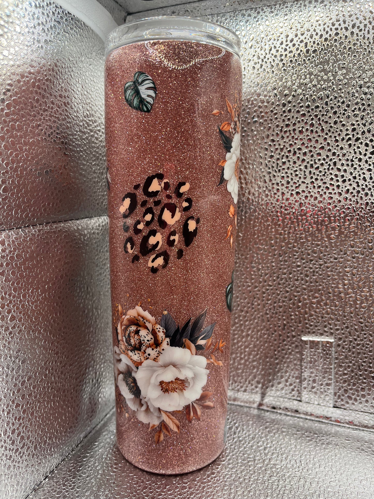 Punchy Pink Floral 30 oz Tapered Stainless Steel Tumbler