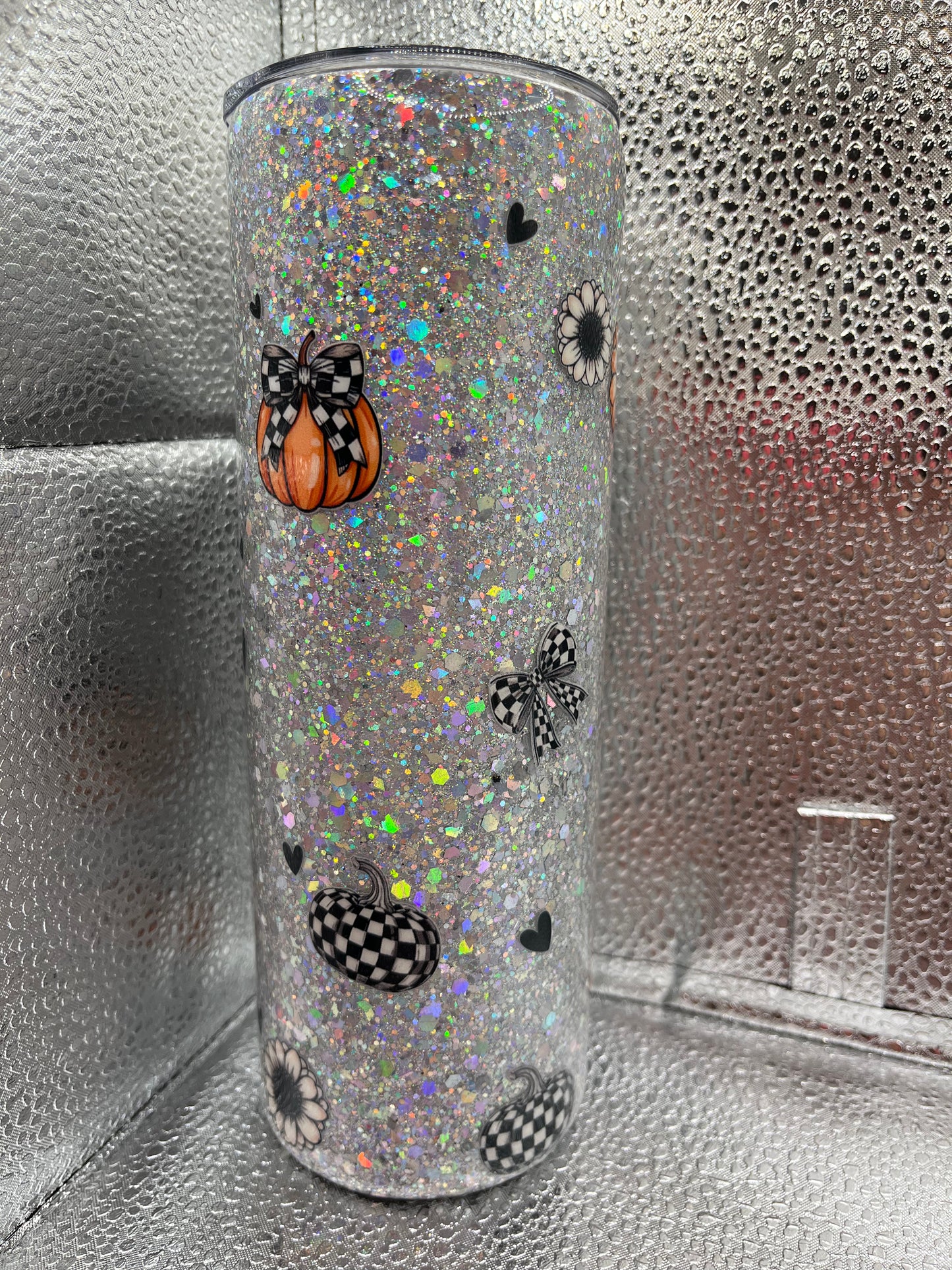 Checker Punk Pumpkin 20 oz Stainless Steel Tumbler