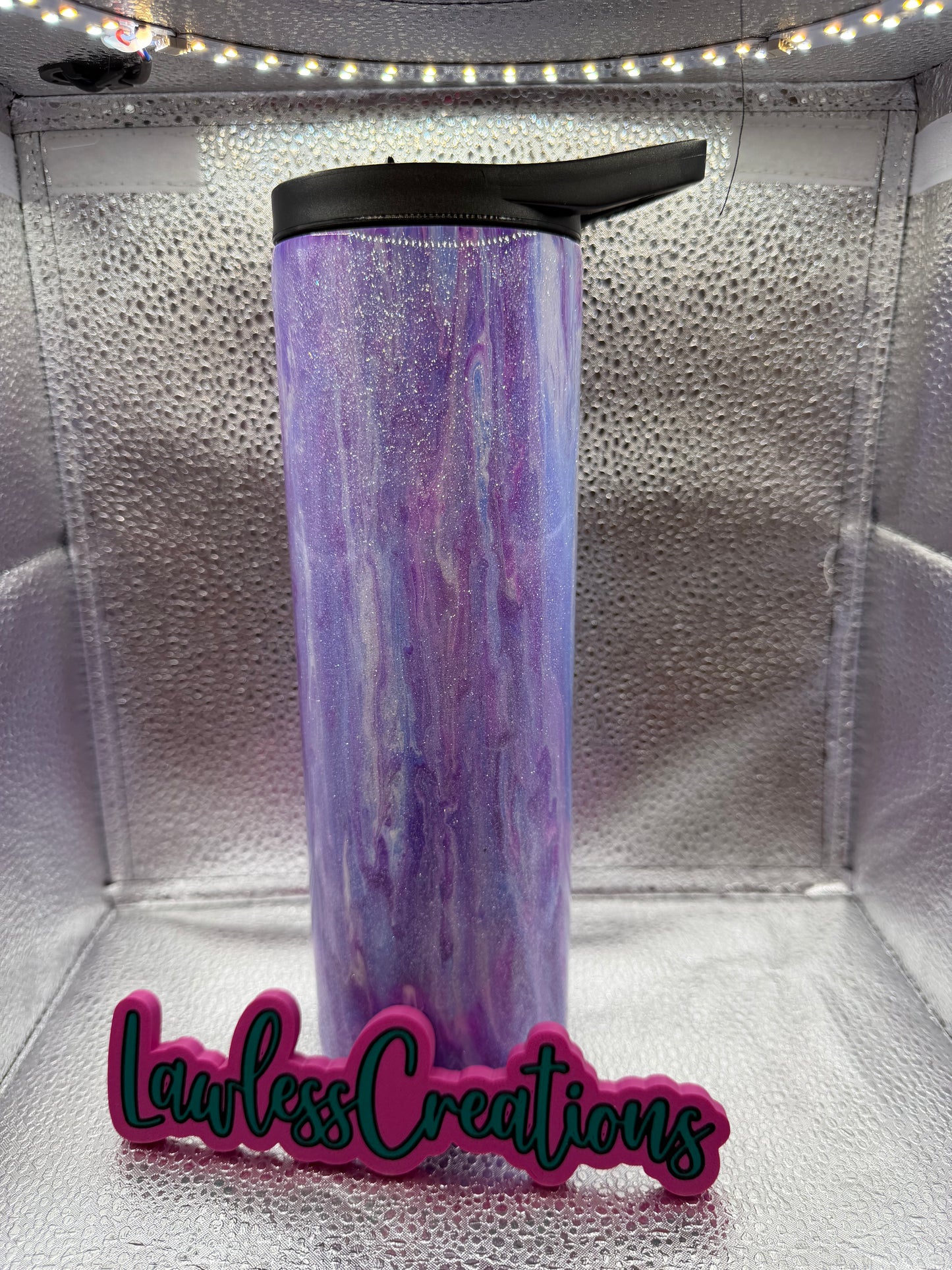 Purple Haze Paint Pour 30 Oz Duo Tumbler