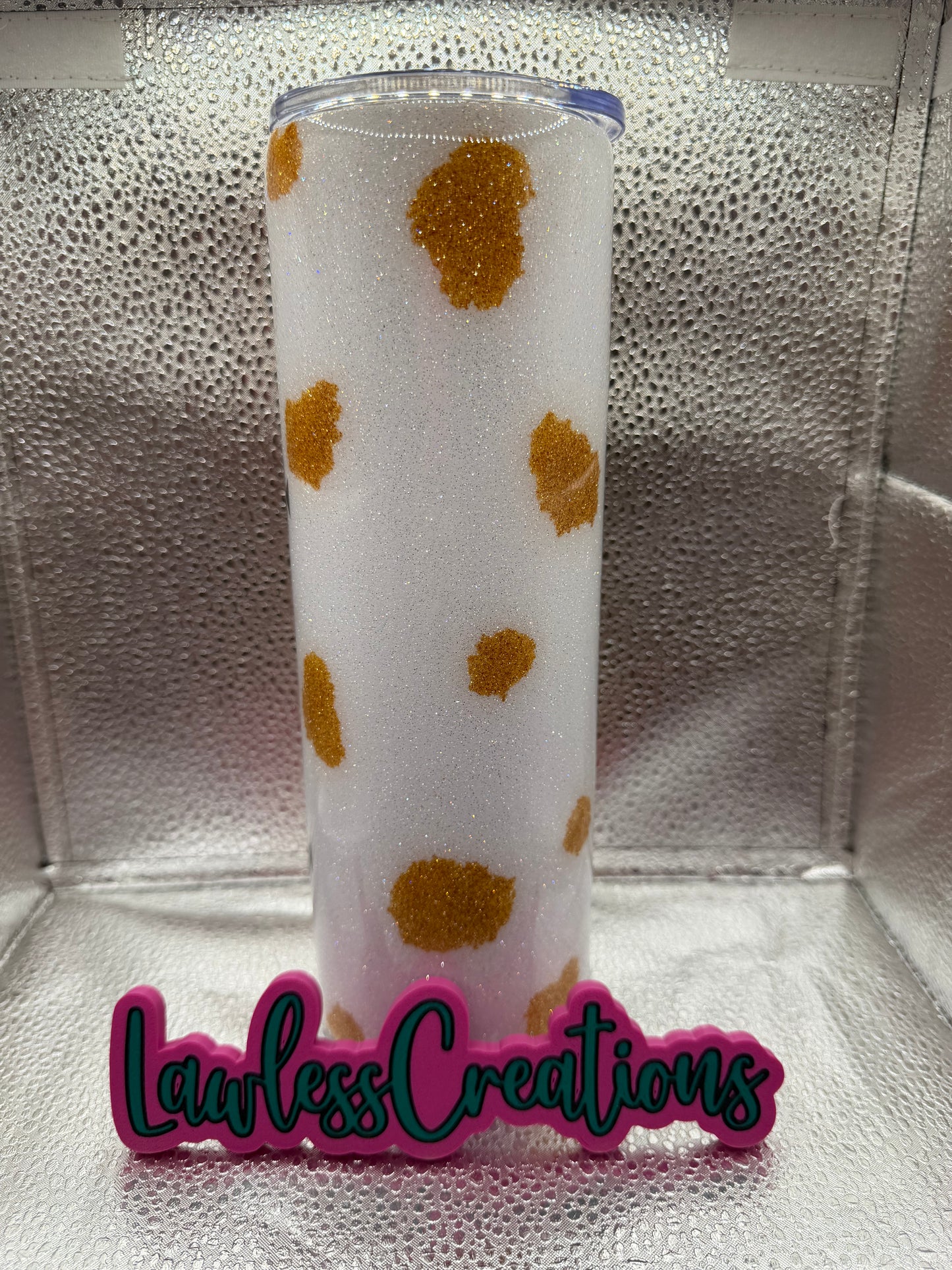 Split Cowprint 30 oz Skinny Tumbler