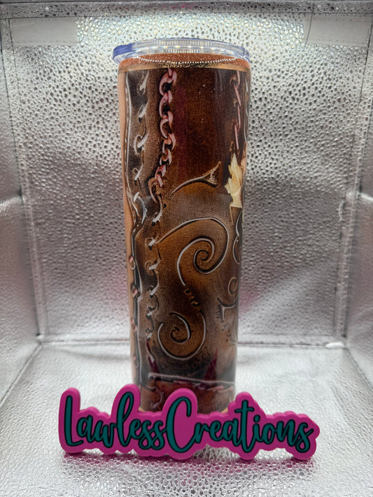 Boots n Floral 30 oz skinny tumbler
