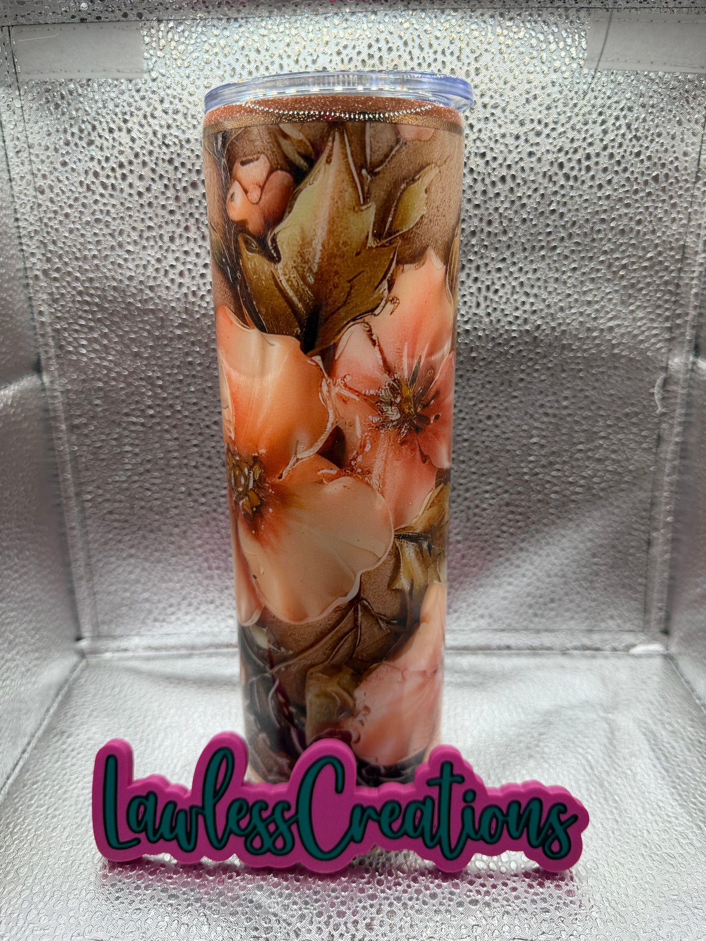Boots n Floral 30 oz skinny tumbler