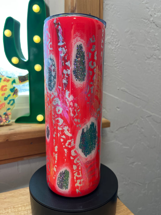 Hot Pink and Coral 20 oz Tumbler