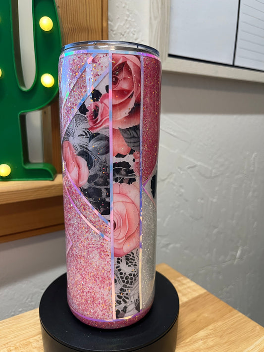 Pink Rose 20 oz Tumbler