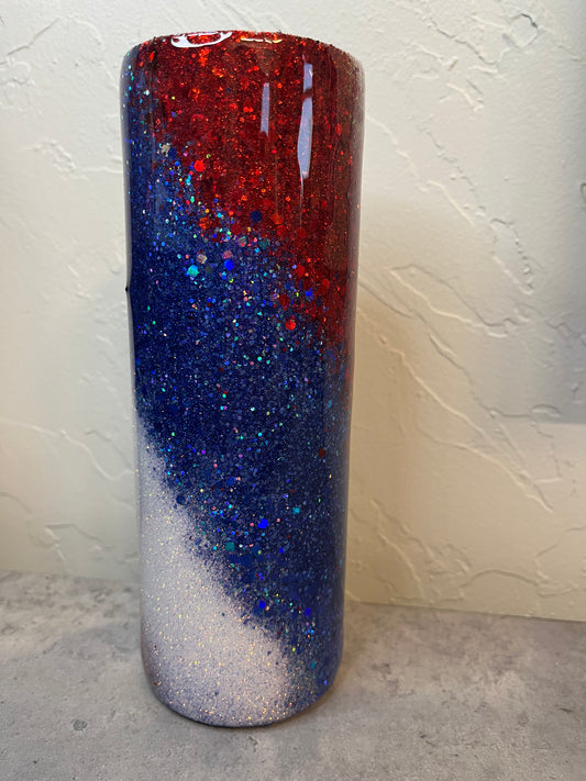 20 oz Red White and Blue Tumbler